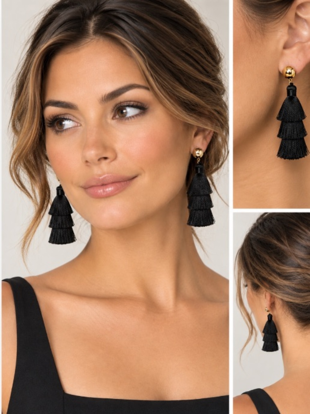 Gorjana Women’s Boho Fringe Trendy Earrings - Gold/Black